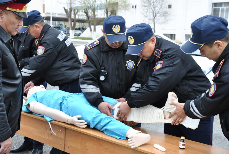 Қызылордалық полицейлер алғашқы медициналық көмек көрсетуге дайын